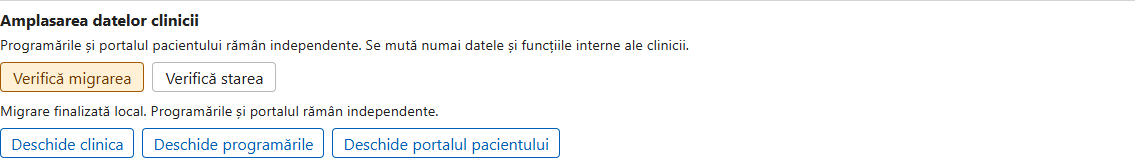 Migrare finalizată și cele trei linkuri